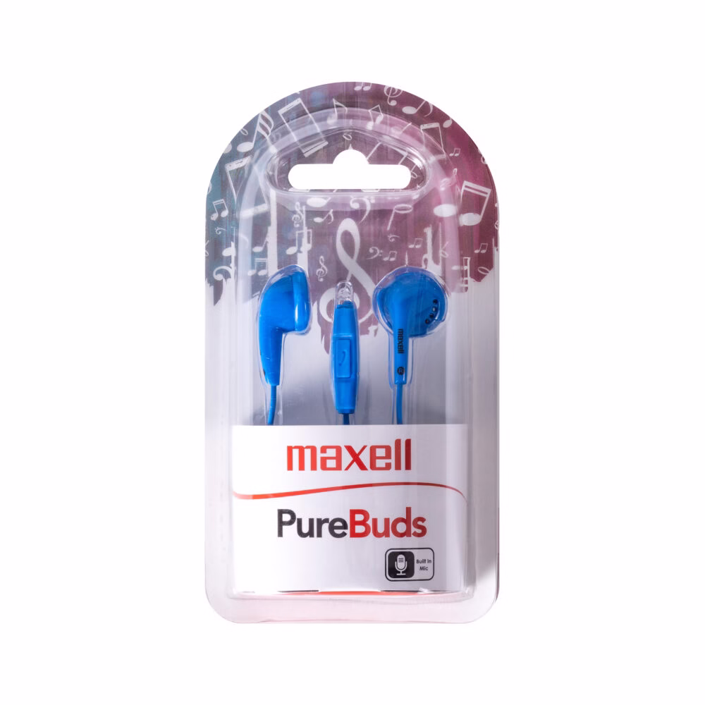 Maxell PureBuds met microfoon kleur Blauw