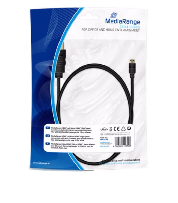 MediaRange HDMI - Micro HDMI kabel 1.0 meter